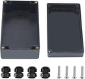 Project Box ABS Black Electrical Boxes IP67 Outdoor Waterproof Box Electronic Junction Box Power Enclosure with Cable Glands for DIY Project 6.2 x 3.5 x 2.4 inch (158x90x60mm)