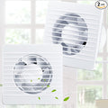Qunclay 2 Pcs 4 Inch Small Window Fan 110v Kitchen Exhaust Fan 76 Cfm 2400r/min, 18w 65m³/h Extractor Vent Bathroom Wall Ventilation with Anti Backflow Check Valve Chain Switch