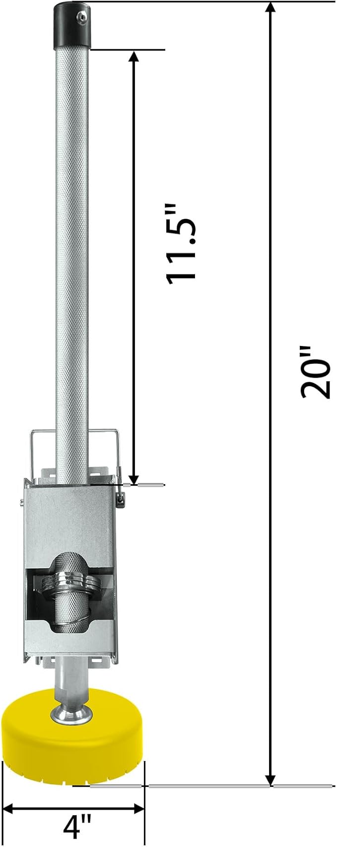 Ladder Stabilizer,Ladder Leveler Pair with Anti-Slip Rubber Feet, Adjustable Extension Ladders Leg Ground Leveler, with Anti-Slip Pattern Steel Pole