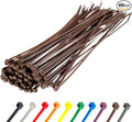 GTSE 12 Inch Brown Zip Ties, 100 Pack, 50lb Strength, UV Resistant Long Nylon Cable Ties, Self-Locking 12" Tie Wraps