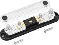 DaierTek ANL Fuse Holder with 600 Amp ANL Fuse M10 Stud Terminals Max 750A Marine ANL Fuse Block with Gold Plated 600A ANL Fuse for Automotive Car Truck Boat