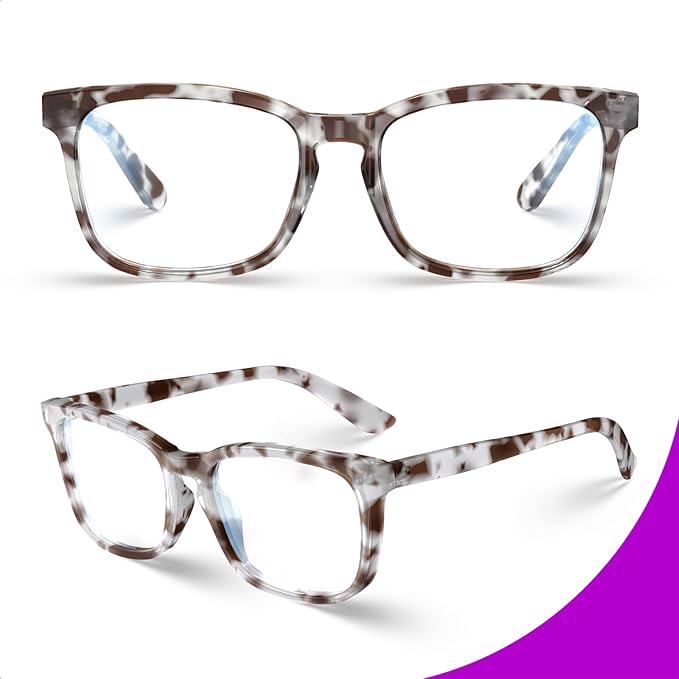 VISOONE Blue Light Blocking Glasses Square with Anti Computer Glare for Gaming Women and Men MONTANA