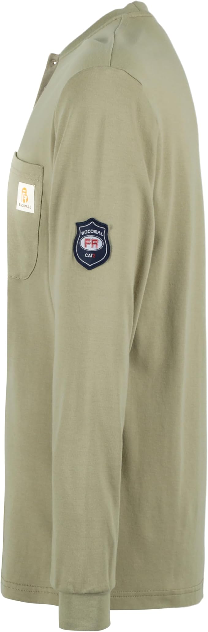 BOCOMAL FR Shirts Flame Resistant Shirt 5.5oz 100% Cotton Light Weight CAT2 Fire Retardant Henley Shirts