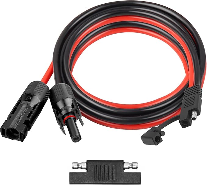 10AWG Solar Panel to SAE Adapter Cable 5FT SAE Plug Cable PV Solar Extension Wire with SAE Polarity Reverse Adapter for Car RV Caravan Solar Panel Battery Charger