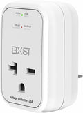 BXST 220V Surge Protector Electronic Voltage Protector for Home Appliance Surge Protector for Refrigerators One Outlet Plug 20A,4400W, White