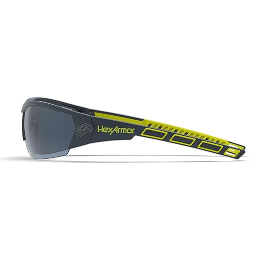 HexArmor MX250 Variomatic Dark Safety Glasses for Men and Women | Transition Lenses for Outdoor Work | Anti-Fog | Scratch-Resistant | Metal-Free | Certified ANSI Z87 | 100% UV Protected Eyewear