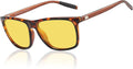 DUCO Polarized Night Vision Glasses for Men and Women Yellow Safety Driving Glasses with UV Protection and Anti Glare