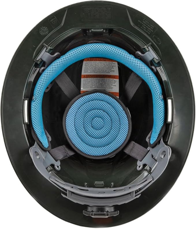 Klein Tools 80160 Hard Hat Set with Class E Nonvented Hard Hat, Rechargeable Wide-Beam Headlamp and Lithium-ion Battery, 3-Piece