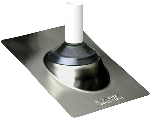 Water-Tite 81879 18" x 18" Galvanized-Steel Base Roof Flashing with Elastomer Collar for 1/2", 3/4", and 1" Tubing (GB518)