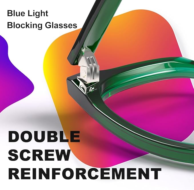 VISOONE Blue Light Blocking Glasses Square with Anti Computer Glare for Gaming Women and Men MONTANA
