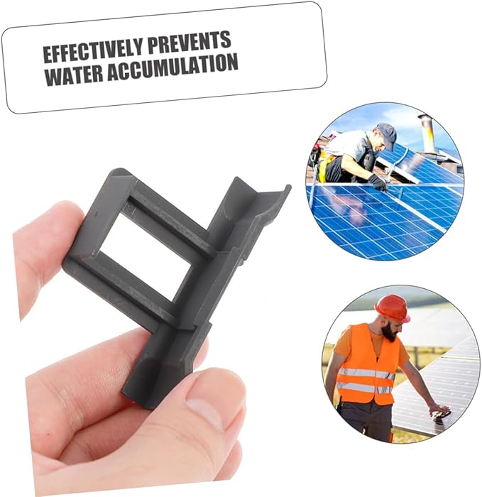 HANABASS 12pcs Solar Panel Drainage Clips Guide Buckles for Efficient Cleaning and Mud Removal Easy Installation Durable Material