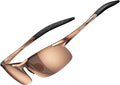 ATTCL Polarized Sunglasses Men Sports: UV Protection Anti Glare Wrap Around Lightweight Metal Driving Fishing Golf Running