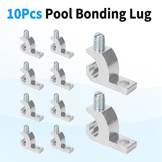 AWG 4-14 Wire Range Lay-in Bonding Lug Kit for Pool Grounding (10 Packs)