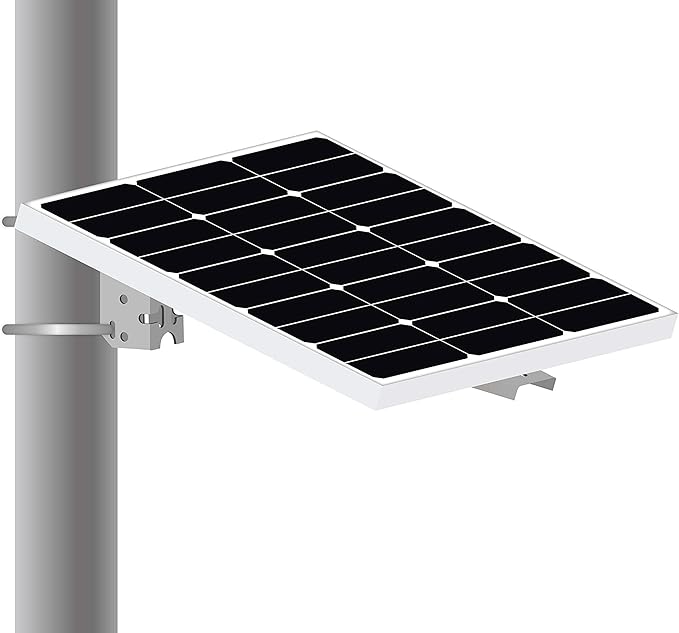 Newpowa Universal Solar Panel Mounting Bracket Single Arm Pole, Wall and Ground Mounts Up to 50W