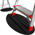 Extension Anti-Skid Ladder Stop Mat, 27"x15.7" Non-Slip Rubber Stabilizer Pad Anti-Slip Ladders Aid Stopper, Floor Protection Stepladder Telescoping Accessories (Black)