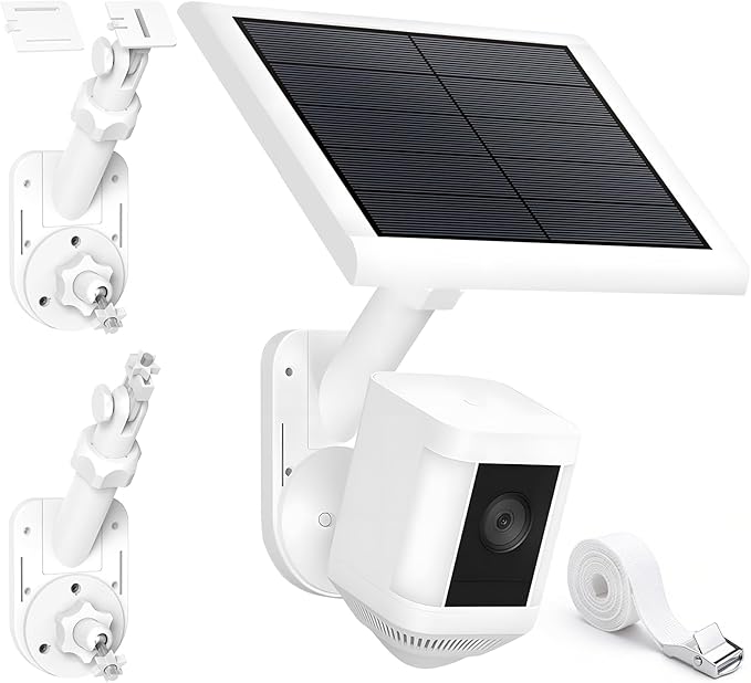 Adjustable Wall Mount for Cameras & Solar Panels, Universal 2-in-1 Security Bracket for Ring/Blink/Eufy/Arlo/Wyze/Reolink Solar Panel and Cam, with Ring Stick Up/Outdoor Plus/Spotlight Cam/Plus/Pro