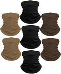 Xeoxarel Neck Gaiter, 7 Pack Cooling UV Protection, Bandana Face Mask Scarf for Men and Women