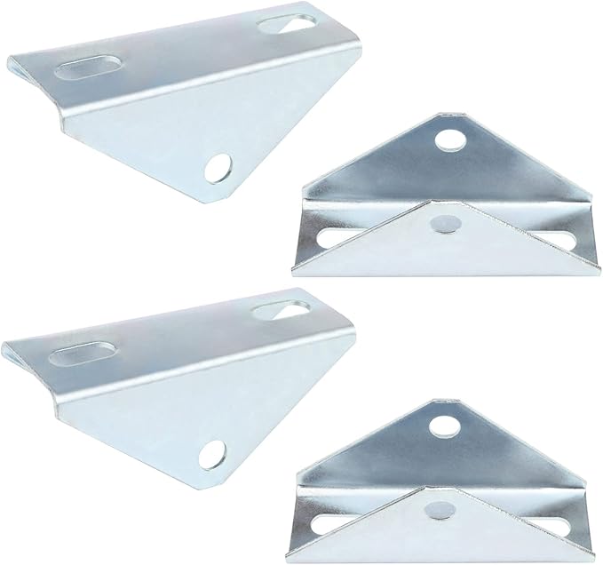 4 Pcs Solar Panel Tilt Mount Bracket for 1-5/8" Strut Channel, Pivot Hinge for Solar Panel Ground Mount Accept 1/2" Bolt