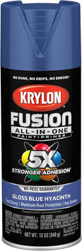 Krylon Fusion All-In-One Adhesive Spray Paint for Indoor/Outdoor Use, 12 oz, Blue Hyacinth