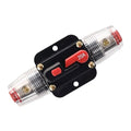 20 Amp Circuit Breaker Manual Reset Inline Fuse Inverter for Car Marine Trolling Motors Boat ATV Audio Solar Inverter System Protection 12V-24V DC 20 Amp (Fuse Holder, 20A)
