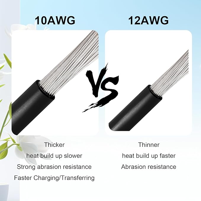 10AWG Solar Panel to SAE Adapter Cable 8FT SAE Plug Cable PV Solar Extension Wire with SAE Polarity Reverse Adapter for Car RV Caravan Solar Panel Battery Charger