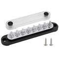 8 x M5 (#10) Studs Power Distribution Block Bus Bar 12V, Ampper 5.9" HD 120A Marine BusBar Battery Distribution Block W/Cover for Car Boat Solar (Black)