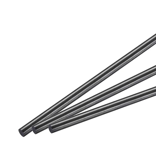 MECCANIXITY Carbon Fiber Rod, 6mm x 150mm Carbon Rod Bar for RC Airplane DIY Craft Kite Wing Tube Quadcopter Arm Repair Pack of 3