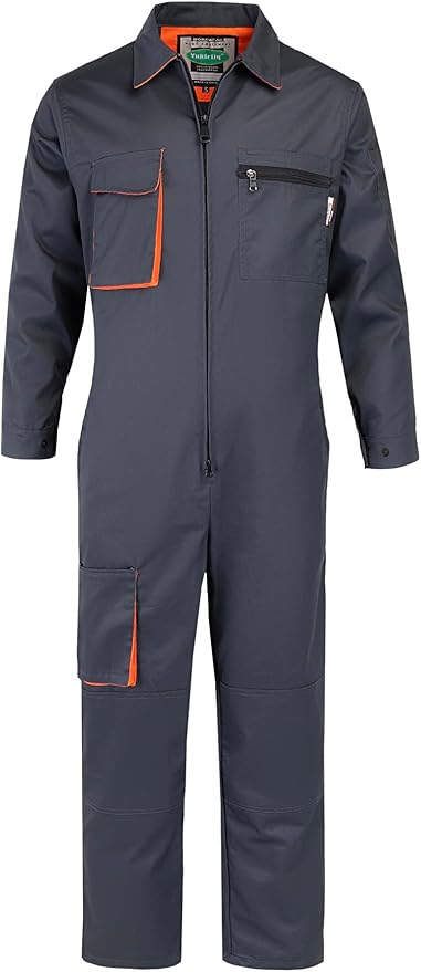 Men's Coveralls Mechanic Work Jumpsuit Multi Pockets Overalls Long Sleeve Workwear Coverall
