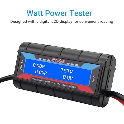 200A High Precision Power Analyzer Multi Meter for Measuring Power Watt (W) Voltage (V) Current (A) Charge (Ah) Energy (Wh)