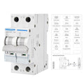 MOLLOM DC 2 Pole Miniature Circuit Breaker,400V 50A, C50 Scene Visualization Custom MCB Thermal Magnetic Trip, 6KA Breaking Capacity DC Disconnect Switch for Solar PV System