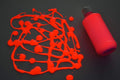 DirectGlow 16oz UV Blacklight Reactive Fluorescent Acrylic Paints (Red)