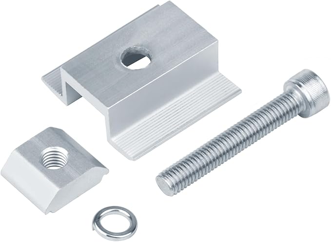 12 Pack Solar Panel Mid Clamps, PV Panel Mounting Bracket, Aluminum for 5/8" - 1-7/8" Thick Frame