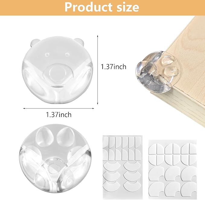 Corner Protector Baby Corner Guards for Furniture Corners, 12Pack Clear Furniture Corner Protectors, Animals Silicone Table Edges Protectors for Cover Furniture