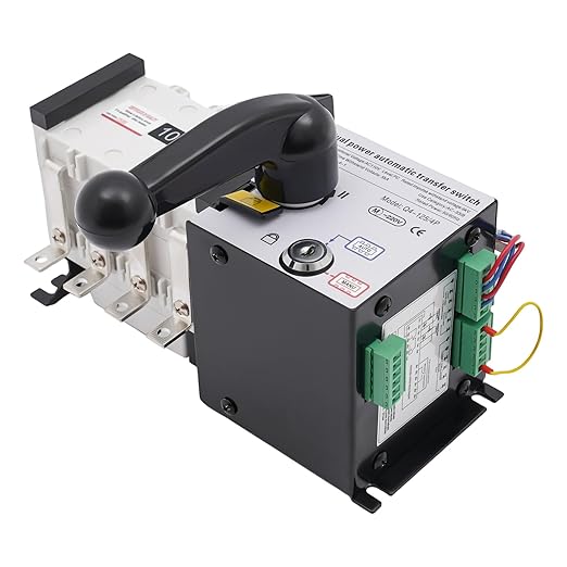 Dual Power Automatic Transfer Switch 4P 100A ATS Dual Power Generator Changeover Switch 110V Mini Electrical Selector Switches 3C Rated Voltage Range: 37V-440V