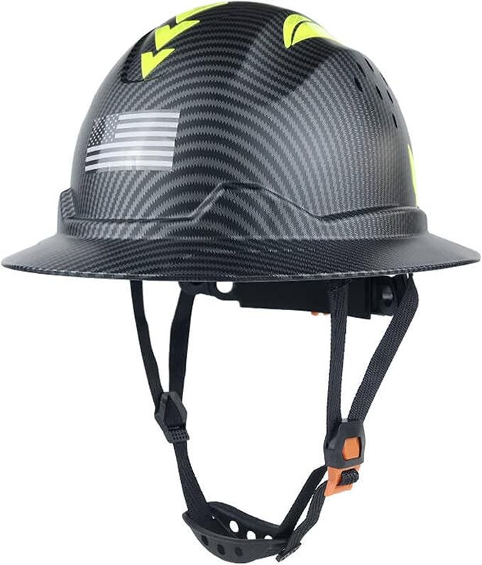 Hard Hat Full Brim Hardhats Safety Helmet Hydro Dipping HDPE ANSI Type Ⅰ Class C Certified ANSI Z89.1 Construction Work Industrial Vented