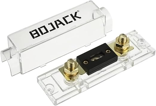 BOJACK 0/2/4 Gauge ANL Fuse Holder and 20 Amp ANL Fuses for 0 2 4 8 Gauge AWG Fuse Block, Automotive Fuse Holder 20A (Pack of 2)