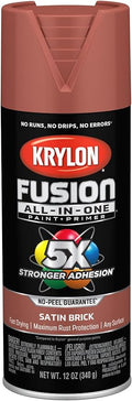 Krylon Fusion All-In-One Adhesive Spray Paint for Indoor/Outdoor Use, 12 oz, Brick
