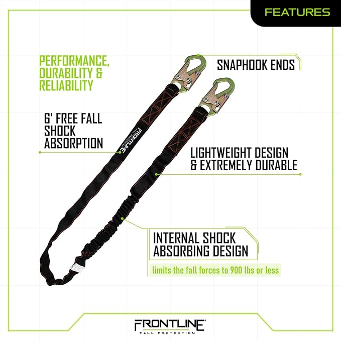FRONTLINE FALL PROTECTION Combat Compliance Kit | Harness 5 point | Applicable ANSI-OSHA standards