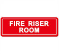 Fire Riser Room Sign – Made from Premium Durable Acrylic Material, Super Strong Self-Adhesive, Quick Installation, Perfect for Your Business and Home (9x3 Inches, Red)