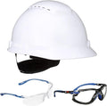 3M Hard Hat SecureFit H-700 Series Cap Style Safety Helmet with Uvicator Sensor, 4-Point Pressure Diffusion Ratchet Suspension