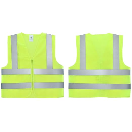 Neiko High Visibility Safety Vest ANSI Class 2, No Pocket, Neon Yellow, 3X-Large (3XL)