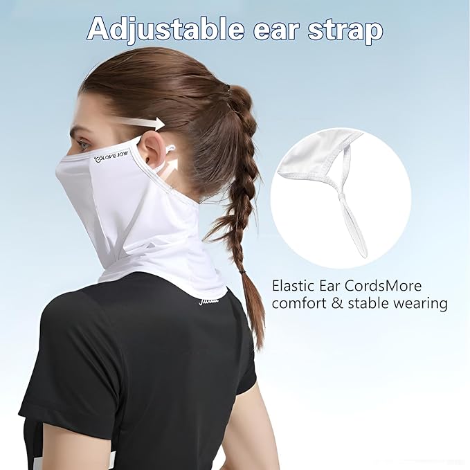 UPF 50+ Face Mask for Women & Men - Ice Silk Cooling Full Face Cover, Breathable Sun Protection Neck Gaiter