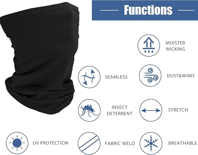 Sun UV Protection Face Mask Cooling Neck Gaiter Reusable Balaclava Bandana Scarf