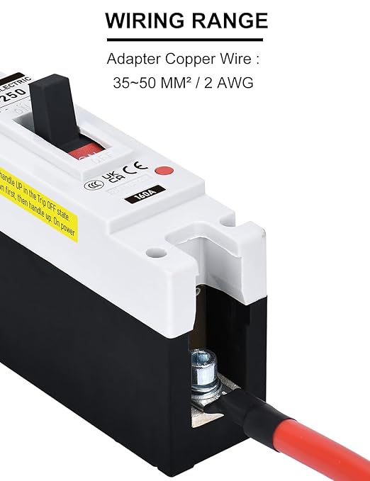 DIHOOL Main 160 Amp DC Circuit Breaker, 240V Battery Disconnect Switch, Master Switch for Car RV Marine Boat Truck Trolling
