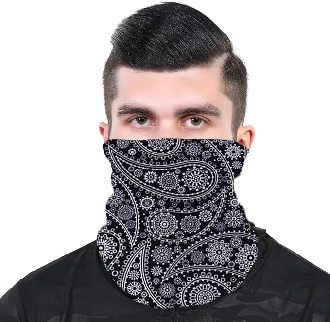 Neck Gaiter Face Cover Bandana Mask Scarf, Breathable Sun& Dust-proof for Cycling Running Fishing Hiking