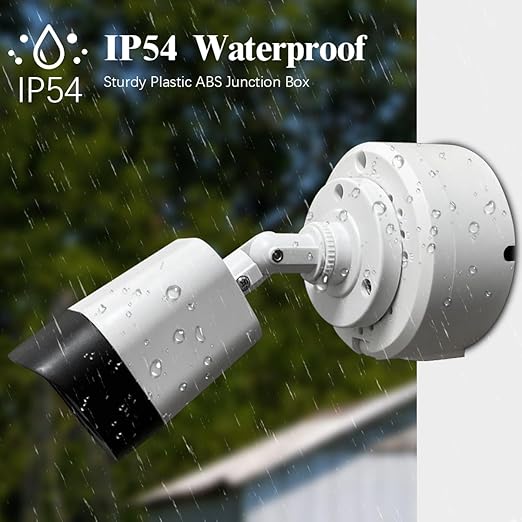 (ABS New) Security Camera Junction Box,Security Camera Bracket Outdoor,Plastic Waterproof Security Camera Mount Hide Cable Junction Box for Arlo Solar Panel Flip Cover Cable Cover