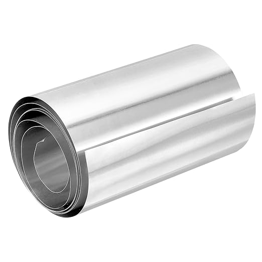 PATIKIL 4in x 78.7in Aluminum Flashing, 1pcs Aluminum Flashing Roll Roofing Aluminum Sheet Metal Strip Sheet Roll 0.1mm Shim for Roofs Gutters Door Window Machinery Repair Craft DIY