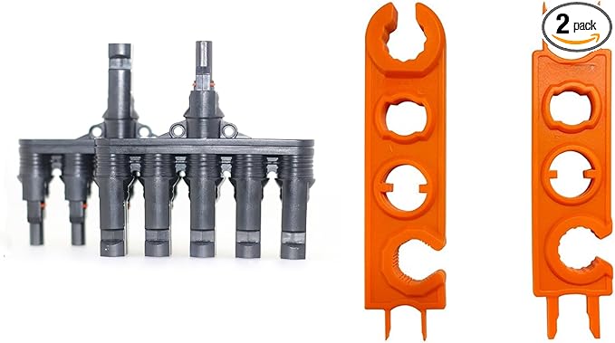 Solar Branch Connector Y-Connector, for Parallel Connection Between Solar Panels 1000V/1500V 50A, Complimentary MC-4 Wrench Assembly and Disassembly Crimping Tool, (MFFFFF/FMMMMM) 1Pack