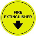 Signs ByLITA Circle Fire Extinguisher Sign (Yellow/Black) - Small