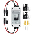 Solar Panel Disconnect Switch,25A 400V Miniature Circuit Breaker Box IP65 Waterproof AC/DC Disconnect Box for photovoltaic Solar Panel Grid-Connected Off-Grid System Home